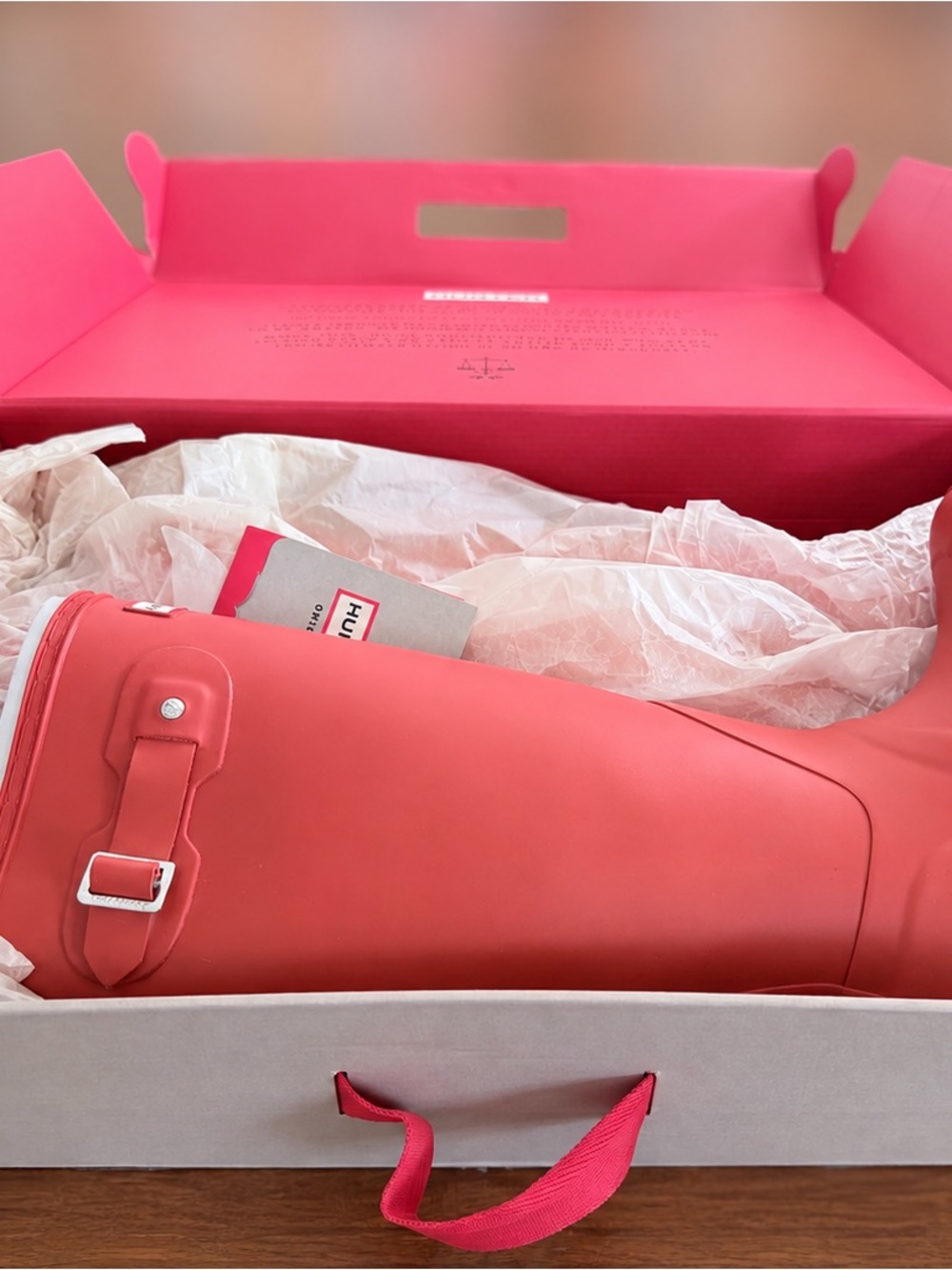 Hunter Tall Orange Waterproof Rain Boots - Picture 8 of 11